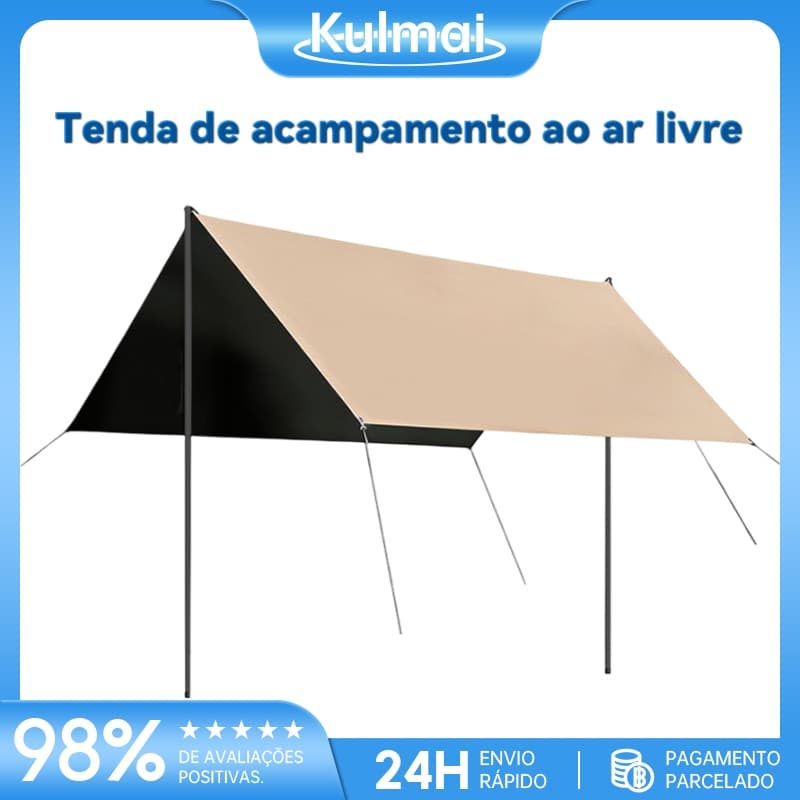 Kulmai Toldo Camping Impermeável Anti-UV, Ideal para Piquenique e Aventuras ao Ar Livre
