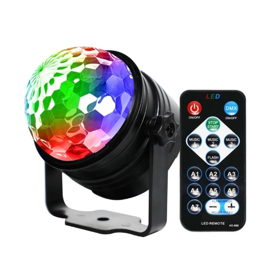 Globo Colorido Bola Maluca Led Iluminação Festa Balada Rgb Mini Projetor de Luz