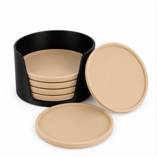 Kit Porta Copos Redondos 8cm Descanso para Copos Mesa Posta Cantinho do Café Com ou Sem Suporte