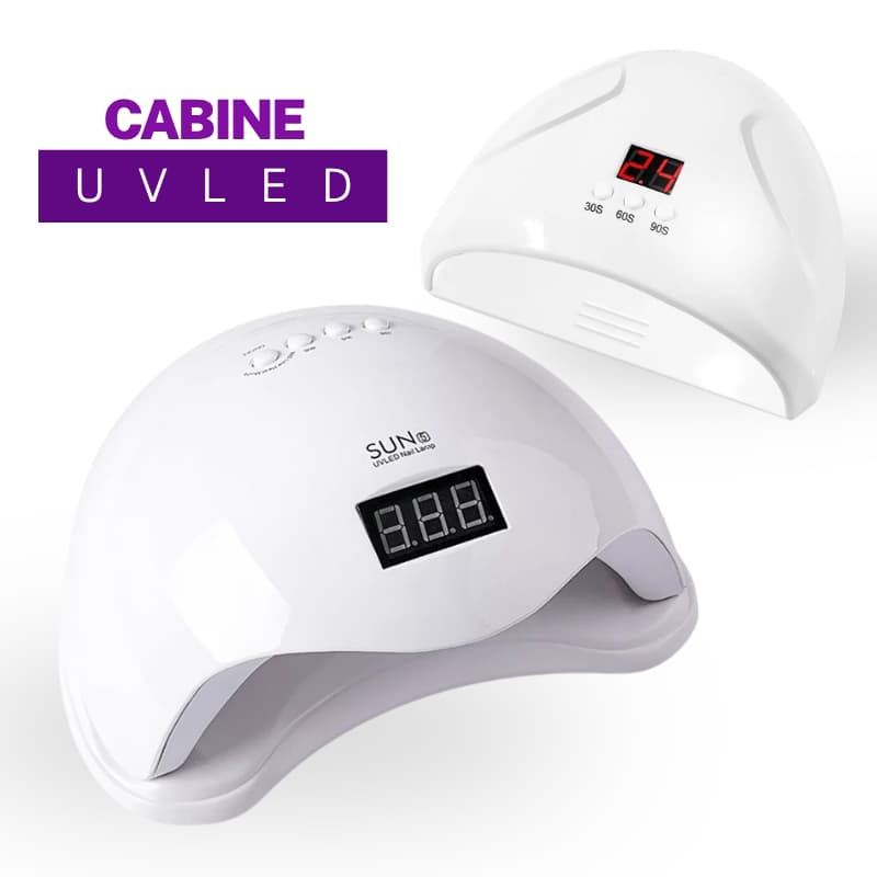 Cabine uv led sun bivolt branca estufa forninho unhas de gel 48w e 36w