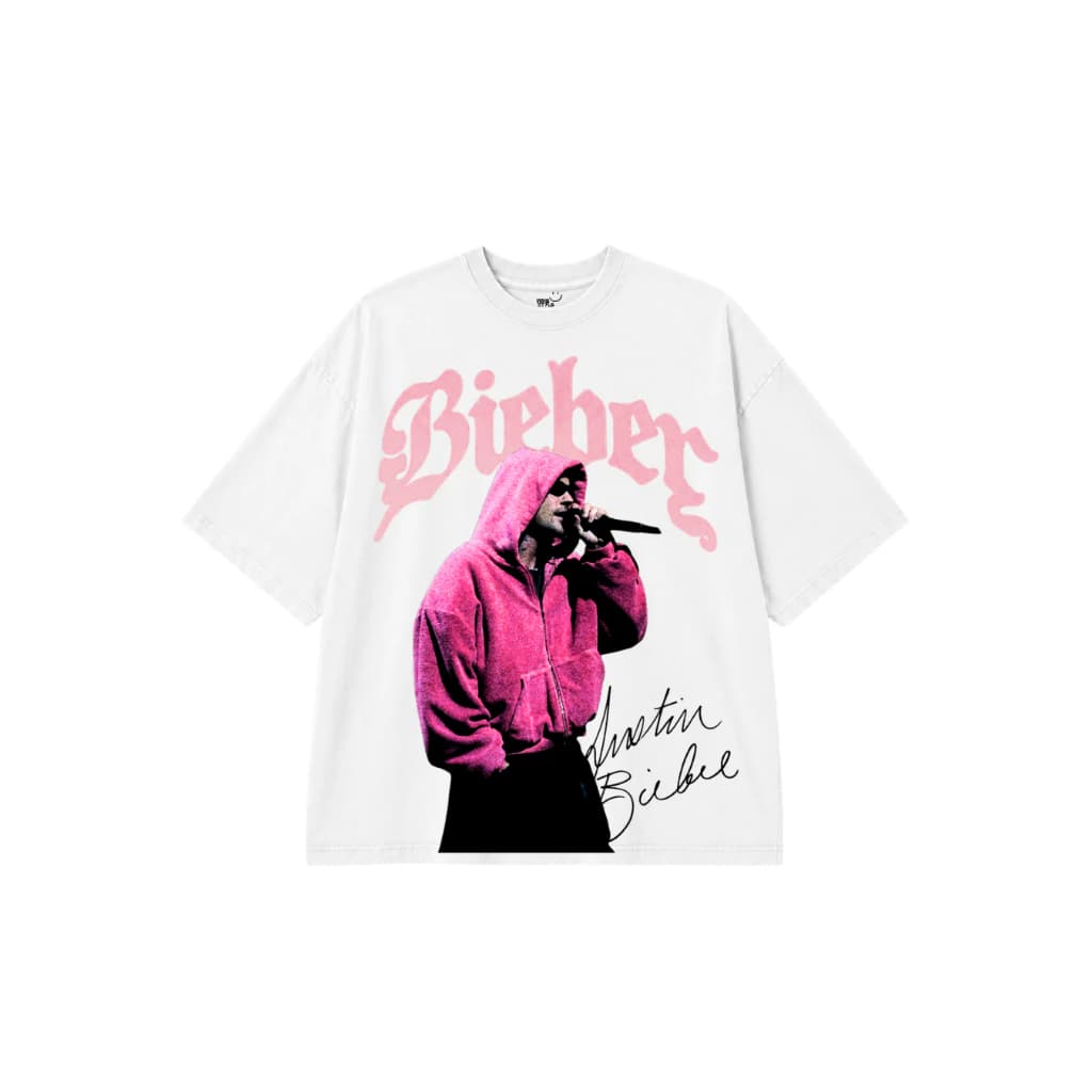 Camiseta Oversized Justin Biber Moda Casual Fas