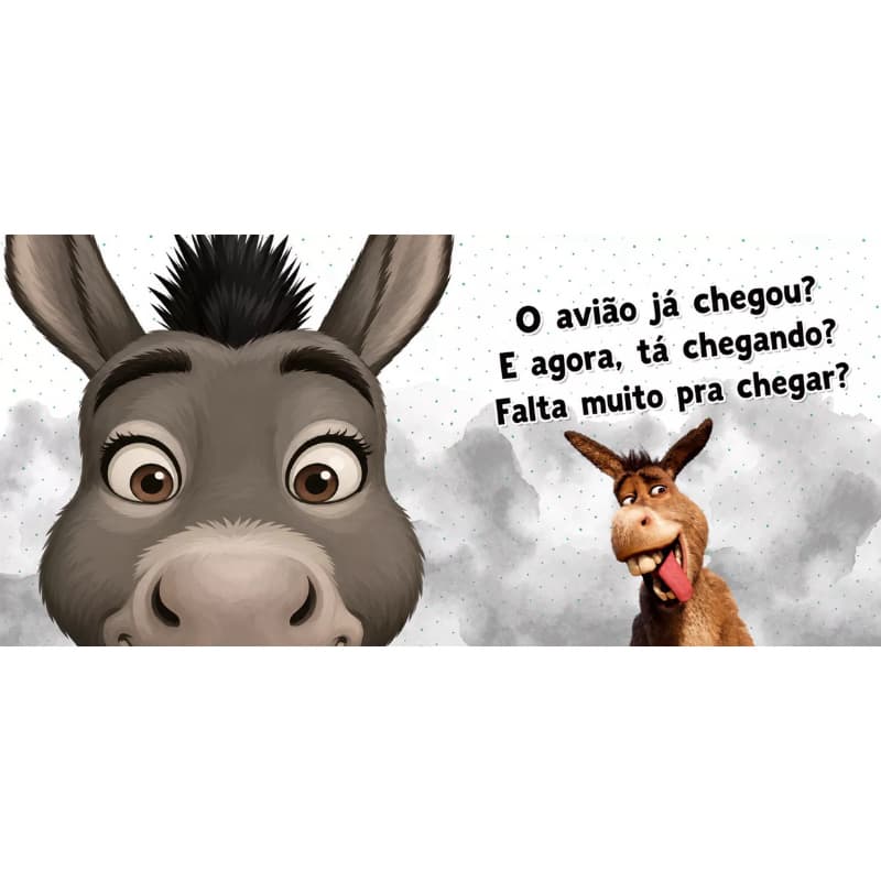 Caneca Divertida Burro Shrek 325ml com Estampa na Base em DTF UV – Presente Criativo e Engraçado