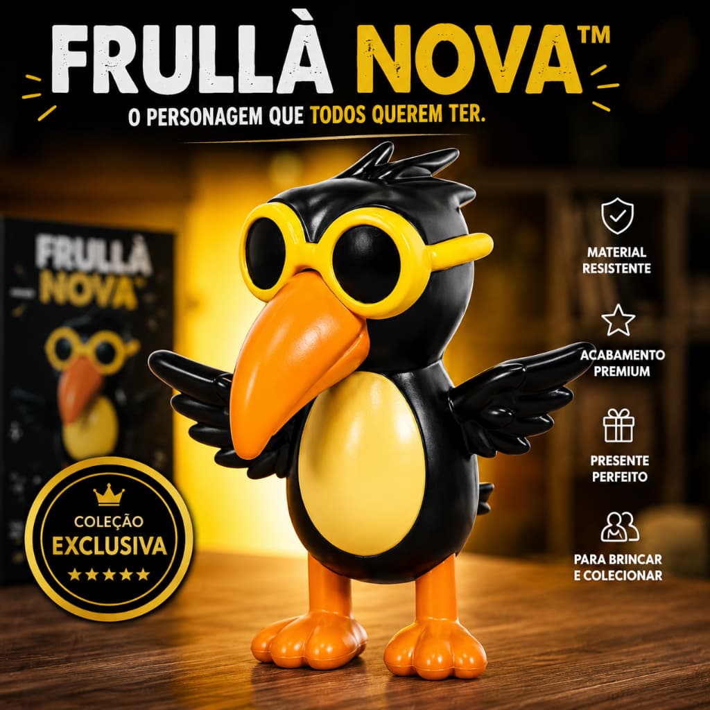 Boneco Colecionável Frullà Nova™ Brainrot em Vinil PP 8cm Presente Infantil Decoração