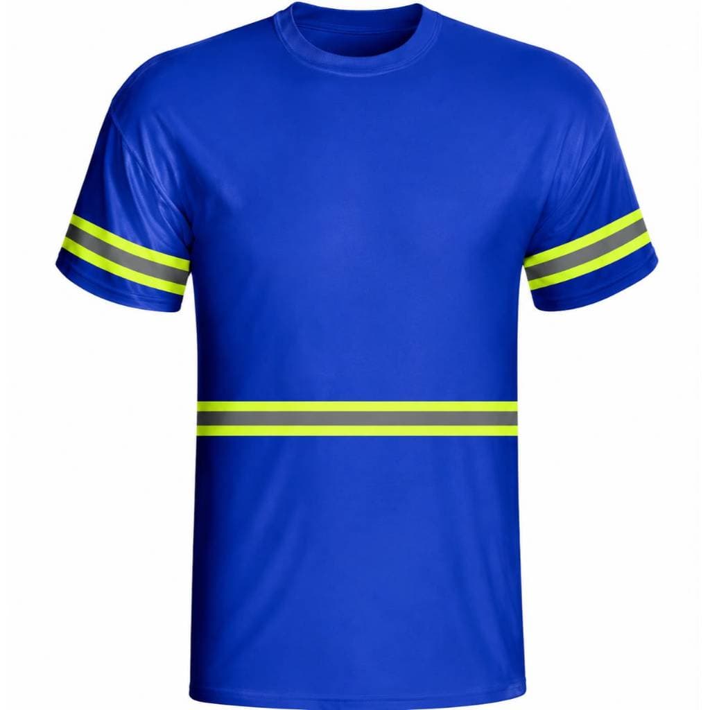 Camiseta Faixa Refletiva Uniforme Trabalho Obra Rodovia Sinalização - Malha fria manga curta