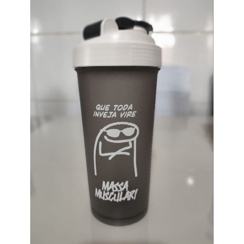 Coqueteleira 600ml com Tampa Rosqueável | Antivazamento | Ideal para Whey Protein, Academia e Fitness