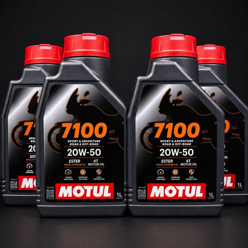 Óleo Motor Moto Motul 7100 20W50 Kit 4 Litros 4x1L 100% Sintético Ester API SP JASO MA2 Original