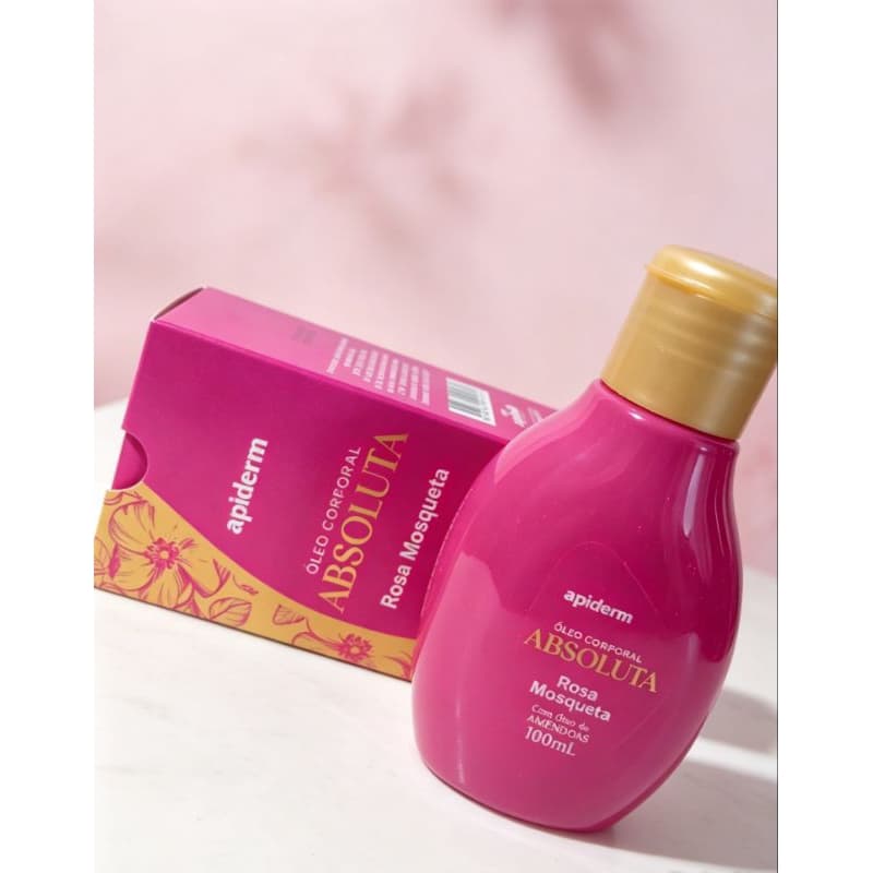 Óleo Corporal Apiderm Absoluta Rosa Mosqueta 100ml – Hidratação e Toque Aveludado