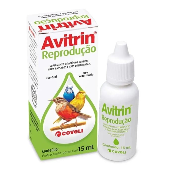 Avitrin Reprodução 15ml Coveli Suplemento Vitamínico para Pássaros