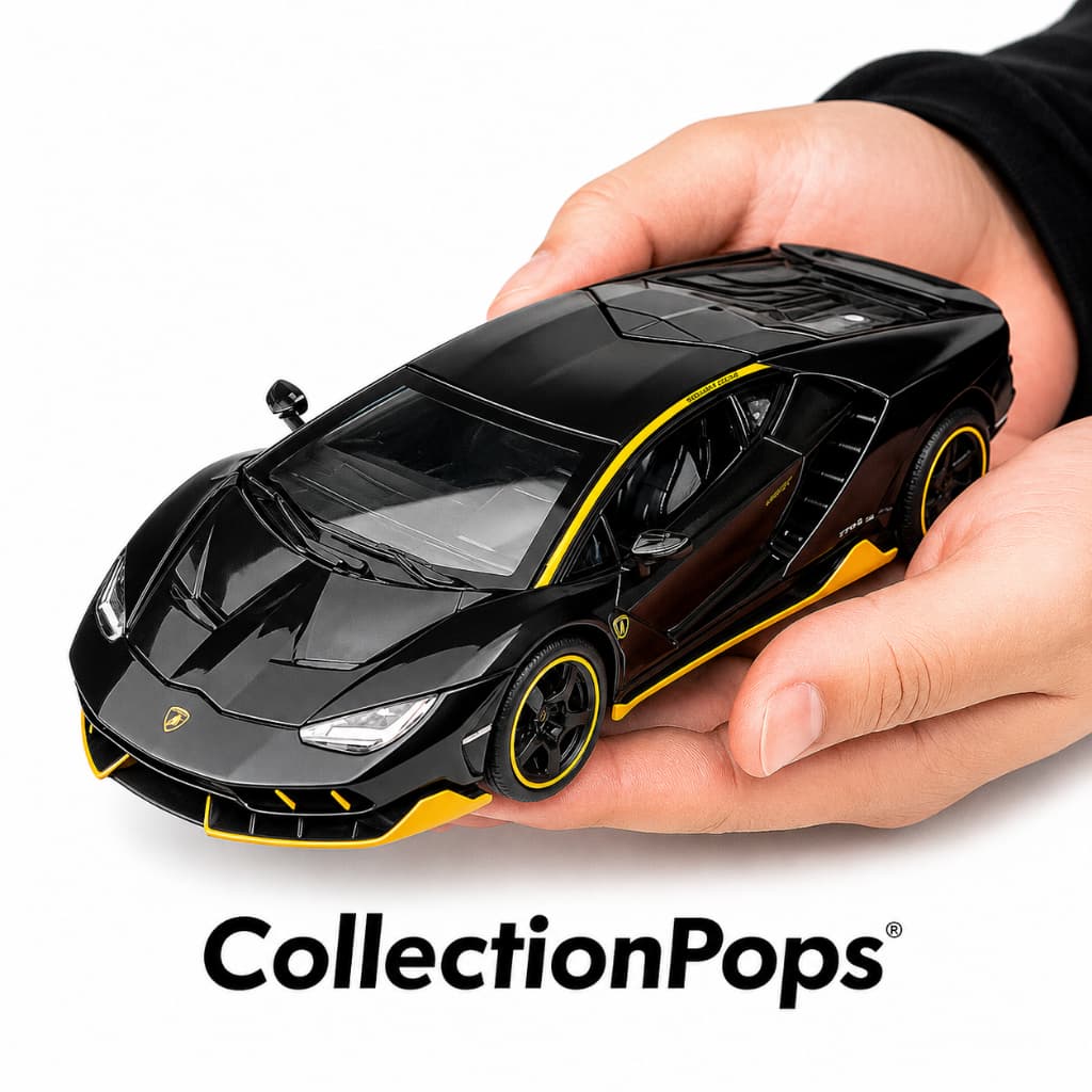 Miniatura Lamborghini LP770 1:32 Diecast Metal Portas Abrem Luz Som Back Carro Colecionável Premium