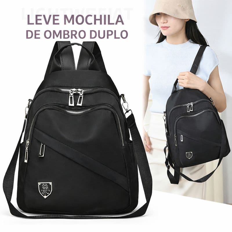 Bolsa mochila feminina Portátil da moda de Poliéster à prova d'água