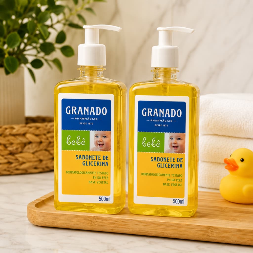 Kit 2 Sabonetes de Glicerina Granado Bebê Líquido 500ml Original
