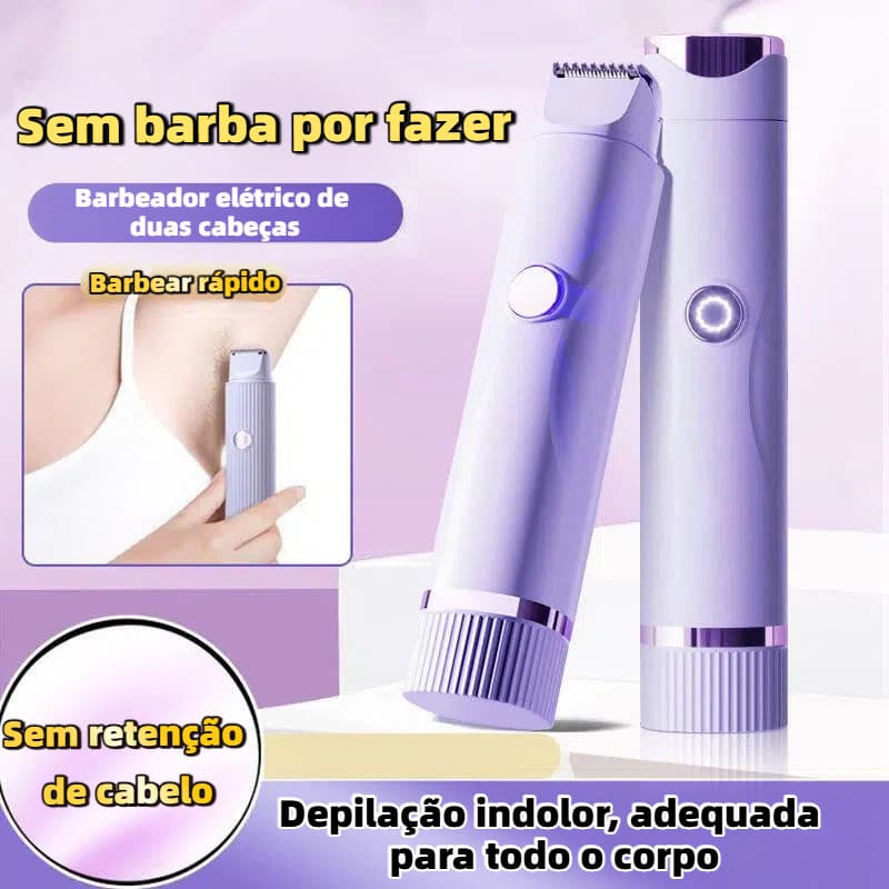 Depilador Elétrico Compacto Roxo - Versátil, Portátil e Depilação Sem Dor