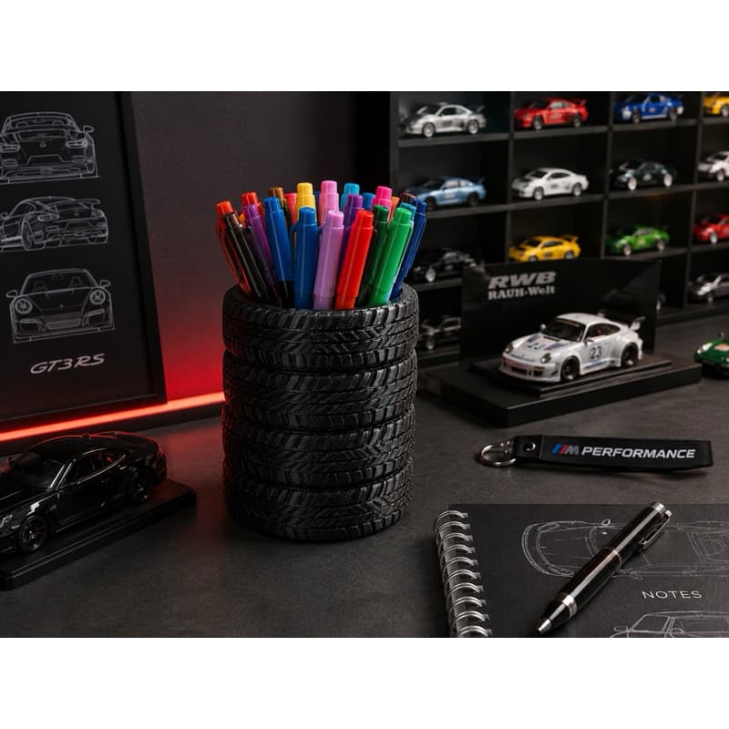 Porta Canetas Pneu | Porta Canetas Automotivo | Escritório | Apaixonado por Carros