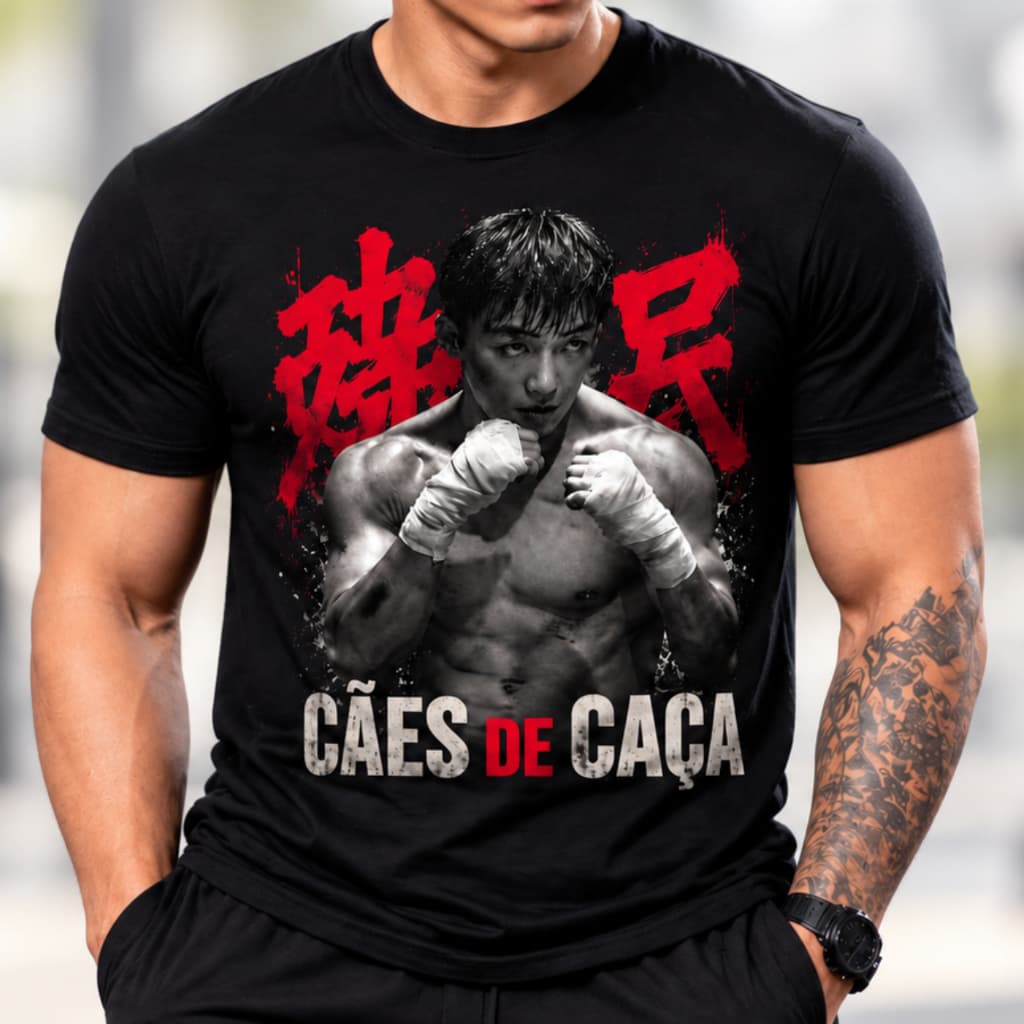 Camiseta algodão camisa Cães de caça  Sèrie coreana streetwear