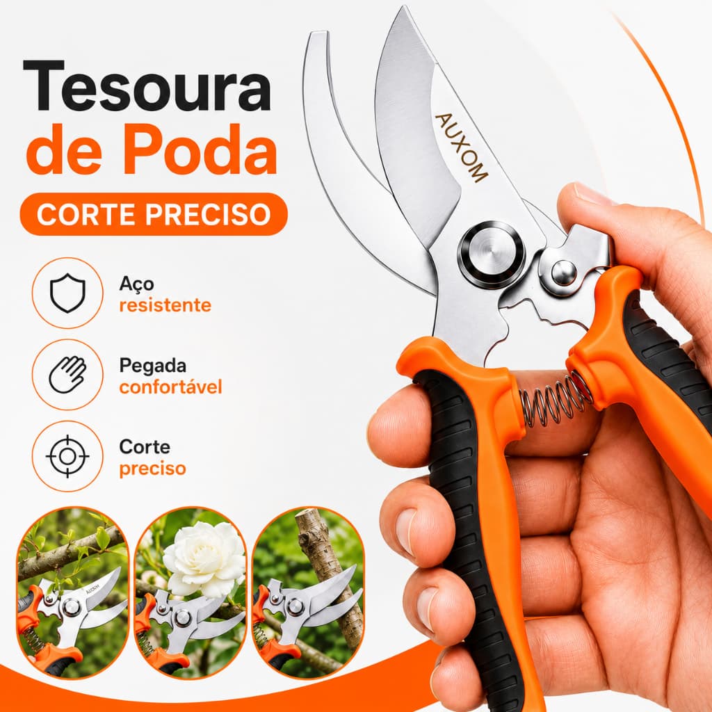 Tesoura Poda Super Afiada - Jardinagem Profissional Tesoura de Poda