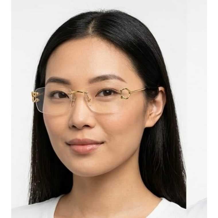 ARMAÇÃO UNISSEX LENTES FLUTUANTES ( SEM ARO) DOURADA OU PRATEADA