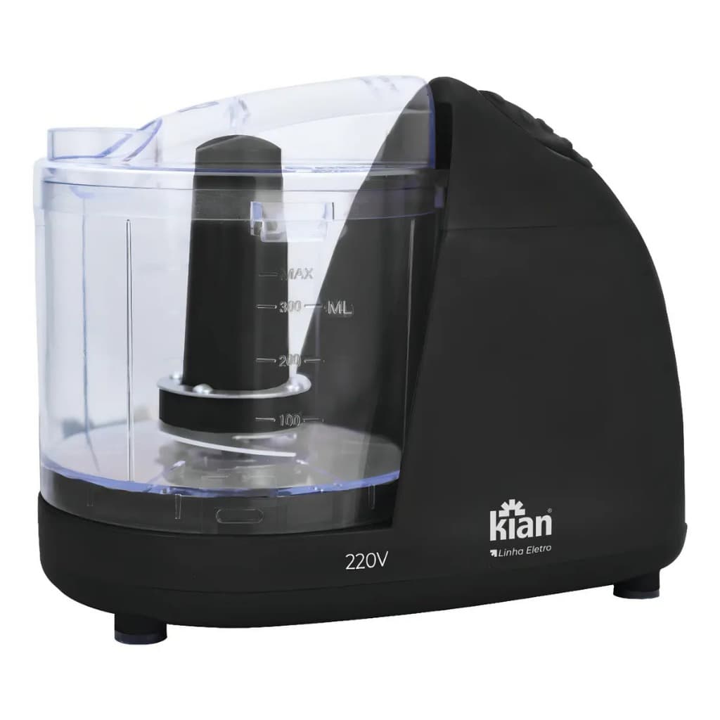 Processador De Alimentos Mini 500ml Elétrico Kian 24233 -127 Preto/cinza 127v