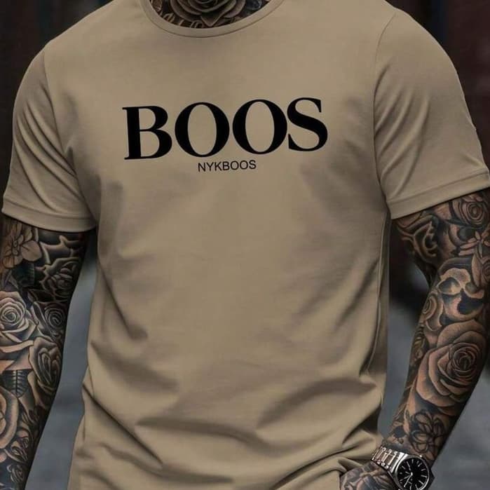 Camiseta Masculina Blusa 100% Algodao Camisa BOS Gola Redonda Regular Malha Premium Envio Imediato