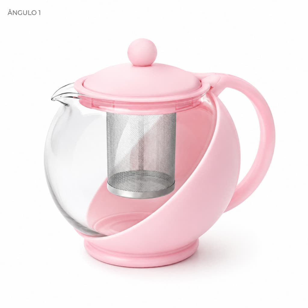 Chaleira Bule de Vidro 1,250L com Infusor em Aço Inox