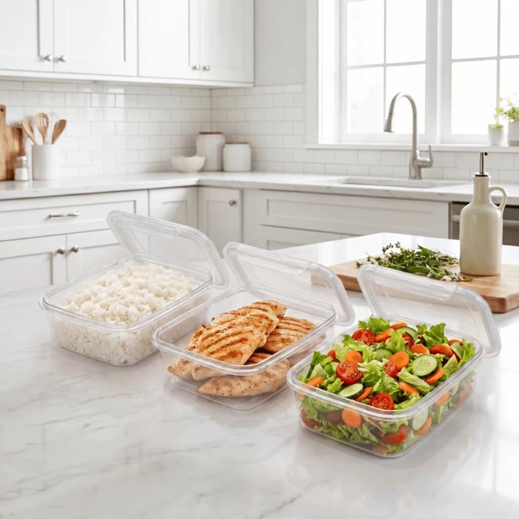Kit 10 Marmita Potes com Travas LateraisBPA FREE - Alimentos organizadores decongelador