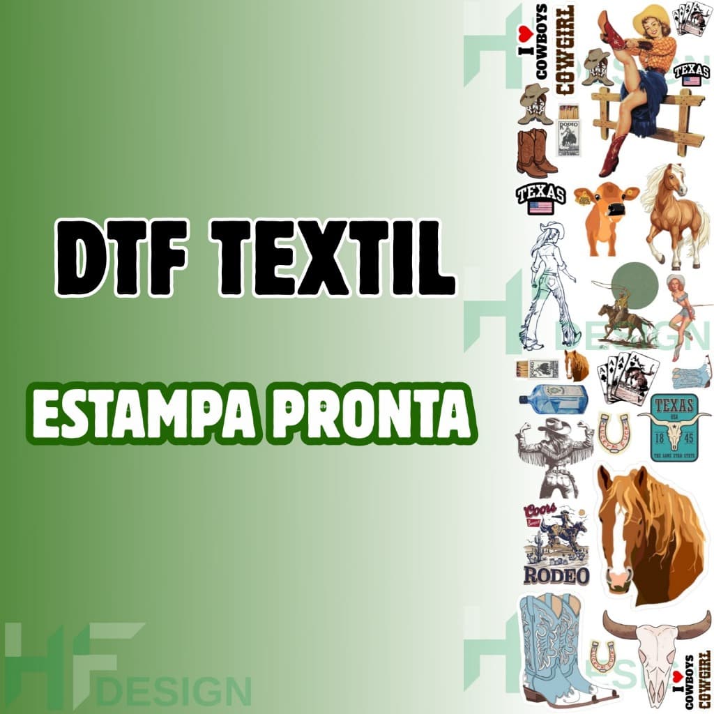 DTF Textil Apliques Termocolantes Estampas Impressao Pronta Para Camisetas e Tecidos Personalizados Ref:623 Envio Rapido