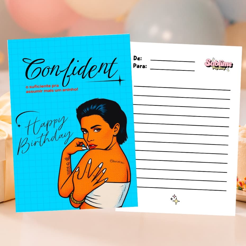 Cartão Presente Demi Lovato Confident Aniversário Amigo