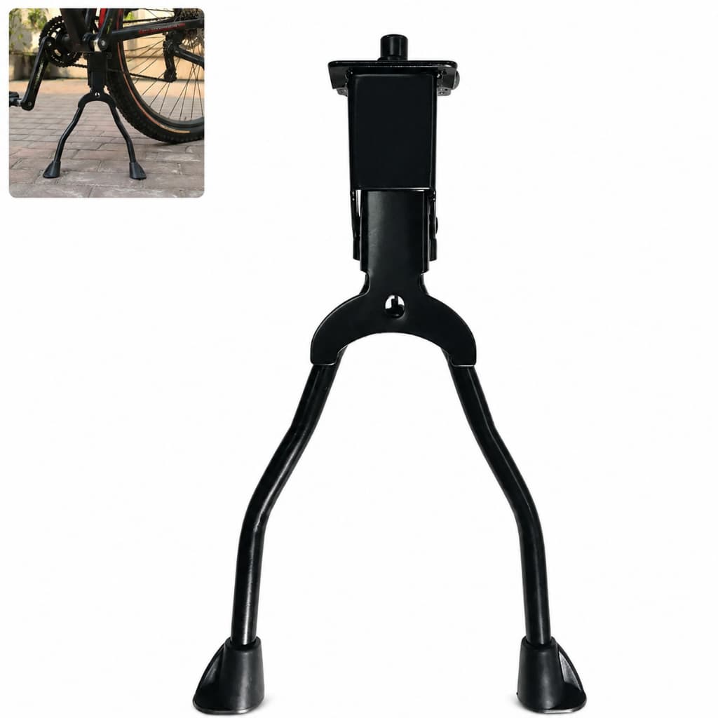 Descanso Central Duplo Para Bicicleta Aro 24 e 26 Reforçado Aço Resistente