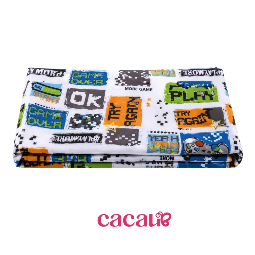 Lençol Solteiro Superior S/Elástico Estampado Avulso