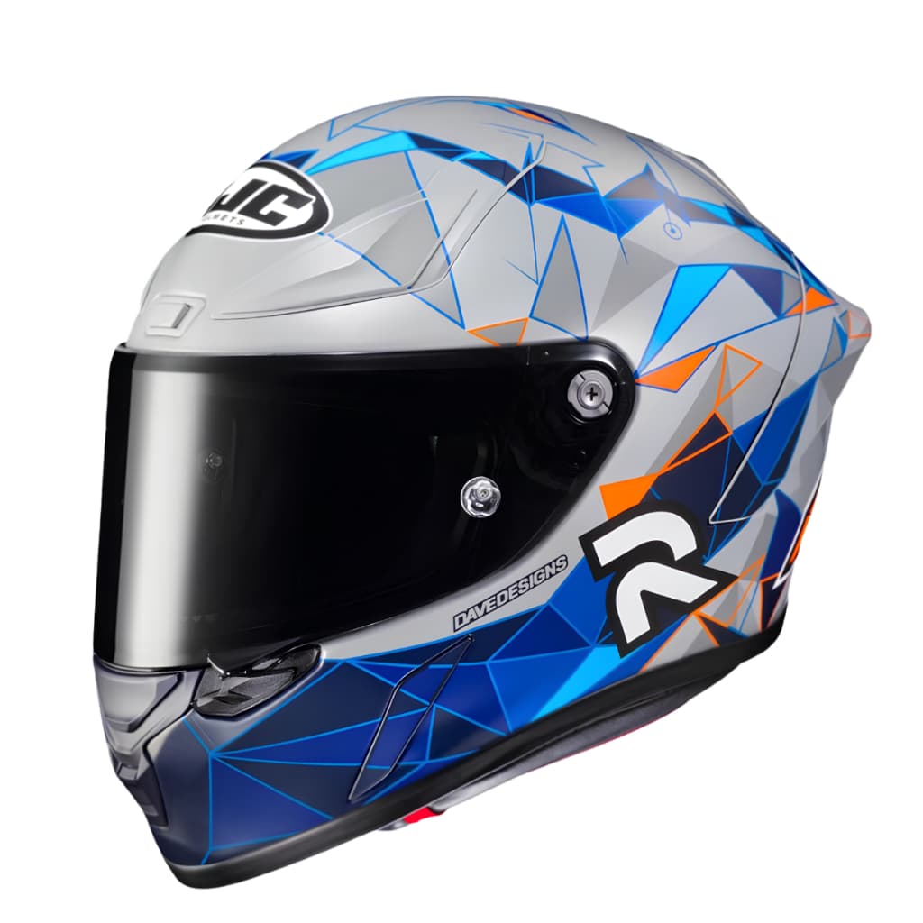 Capacete HJC RPHA 1 Pol Espargaró Replica Preto Azul Capacete Esportivo Fibra Premium Moto Original Racing