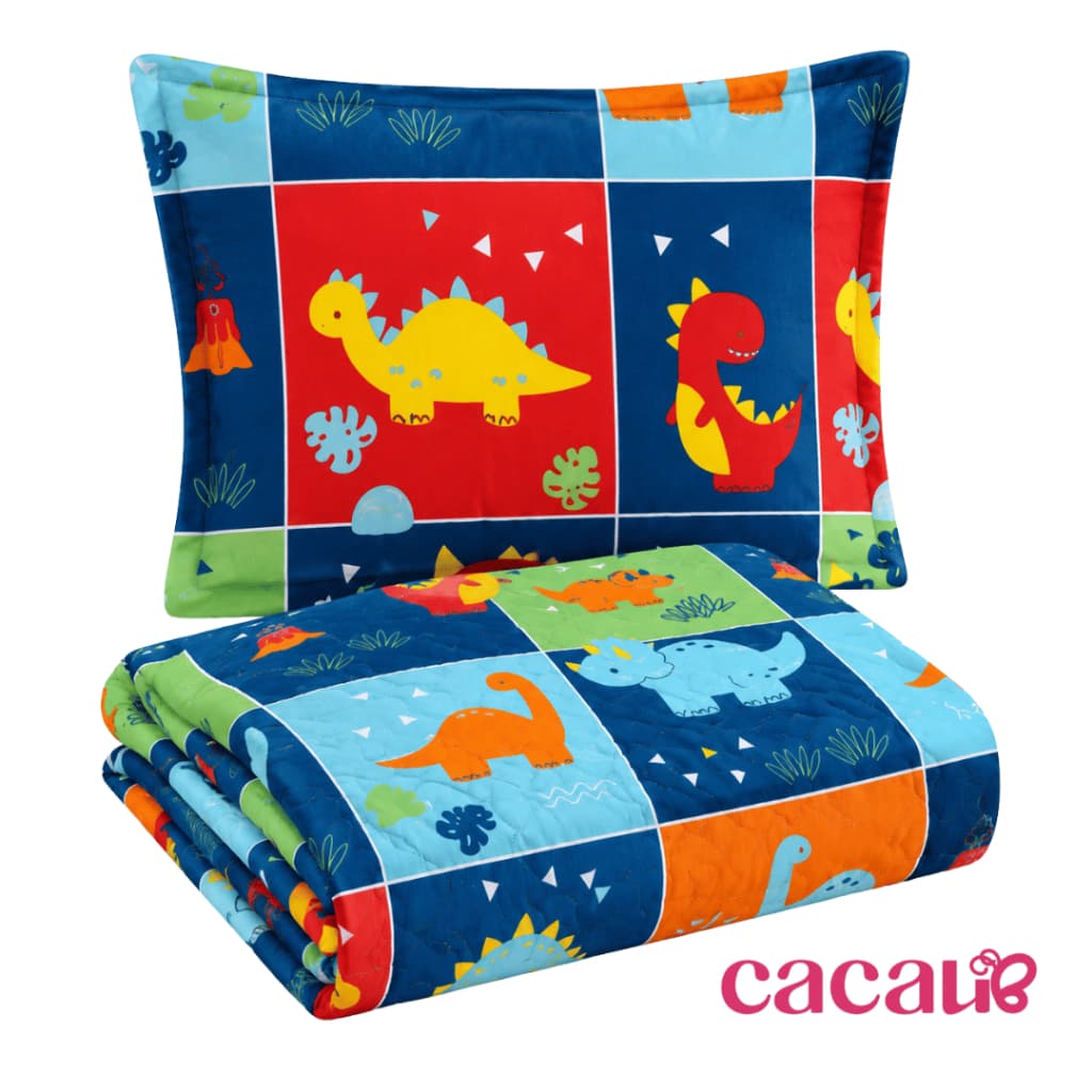 Colcha Solteiro Cobre Leito 2 Peças Matelado Estampado Lençol de Cima + Fronha