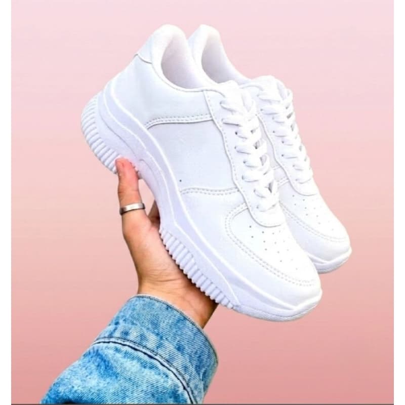 LANÇAMENTO Tênis Plataforma Feminino Tratorada Casual Estilo Coreano Moderno