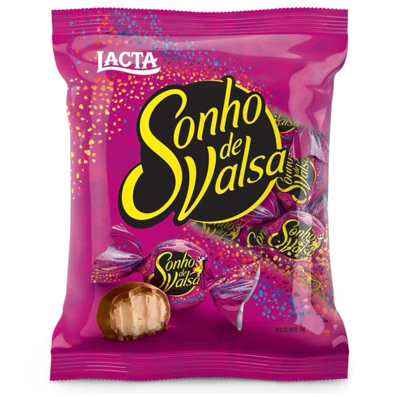 Bombom Sonho de Valsa Lacta 1kg Original Pacote Econômico Chocolate Recheado