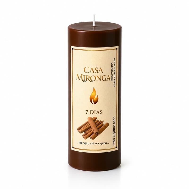 Vela de Canela Especial, Vela 7 Dias de Canela, Vela Aromática de Canela, Aromaterapia