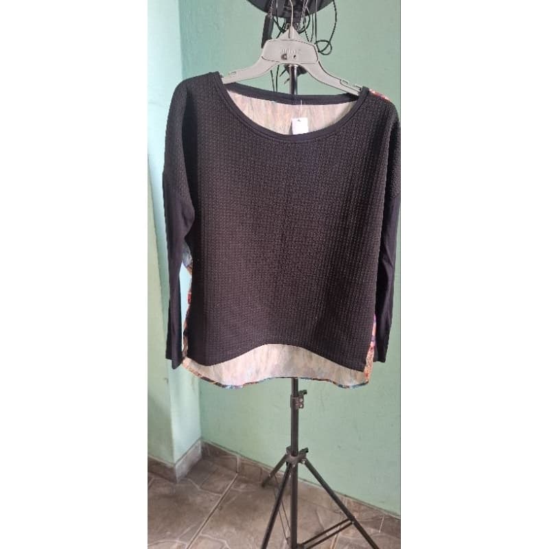 blusa de manga longa mullet com a parte de trás mais comprida M