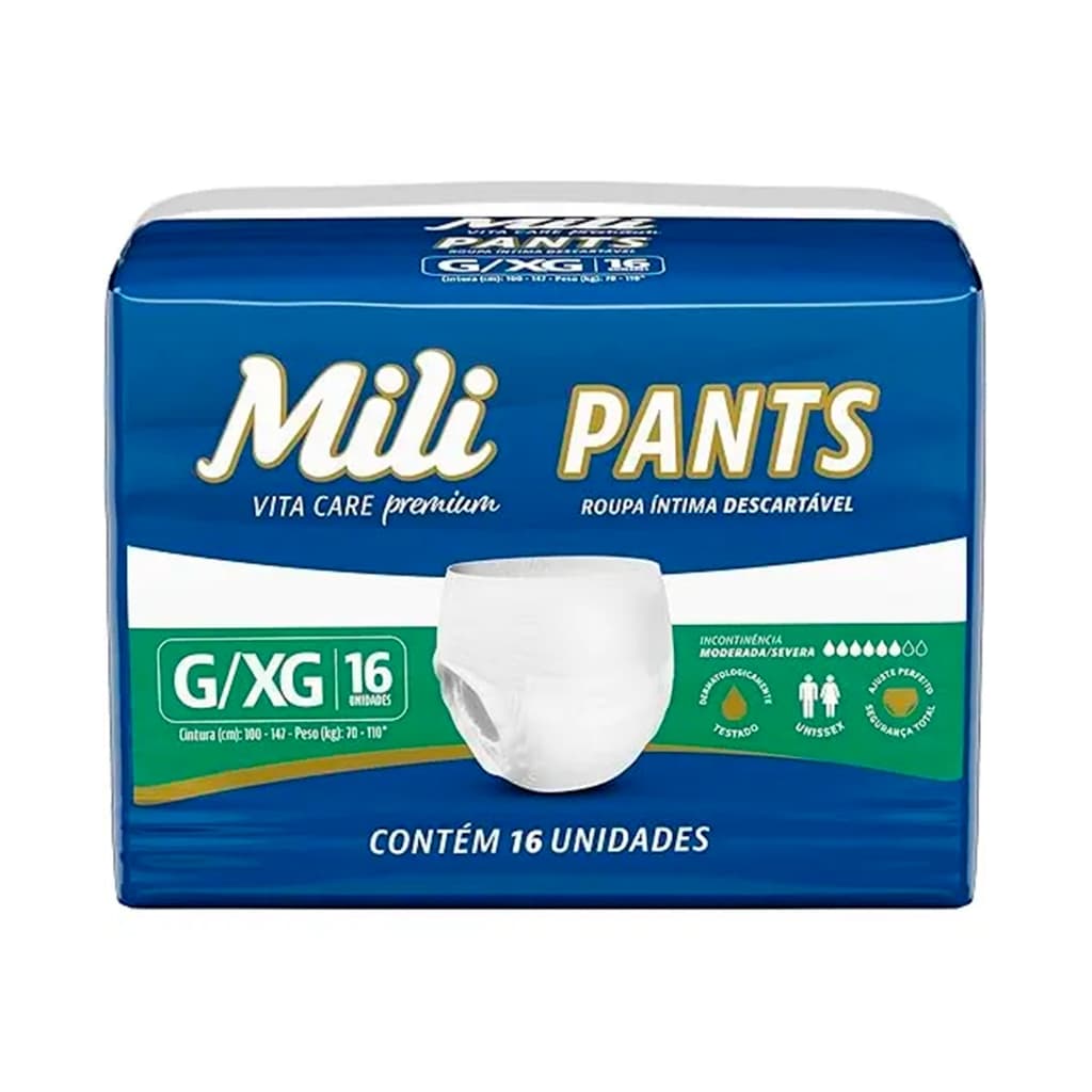 Fralda Geriátrica Mili Pants Vita Care Premium G XG C/16