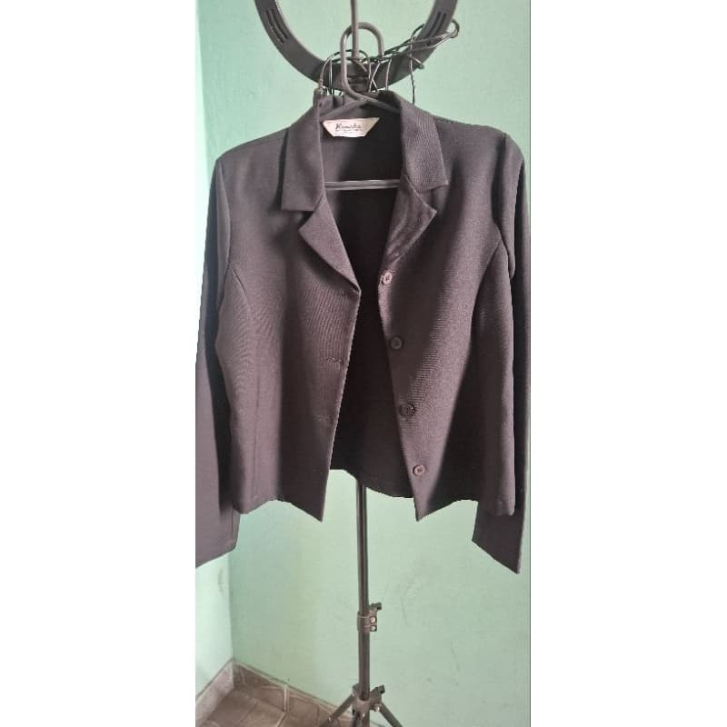 Blazer Curto Preto Alfaiataria preto tamanho 36