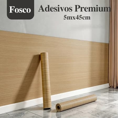 Papel de Parede Madeira 3D 5 METROS X 45CM Auto Adesivo Colante