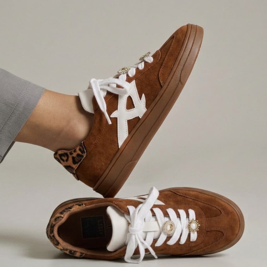 Tênis Feminino Casual Tênis Leve Macio acolchoado Ultra Conforto Couro Sintético
