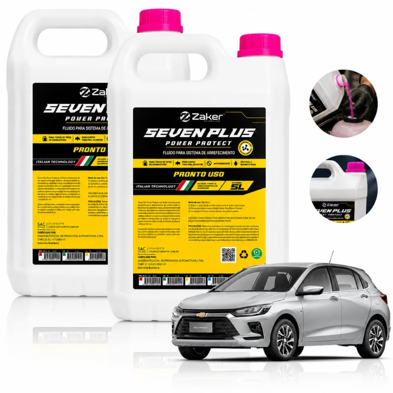 2 Unid Aditivo Anticorrosivo Zaker Seven Plus Rosa 10 Litros Universal Pronto Uso