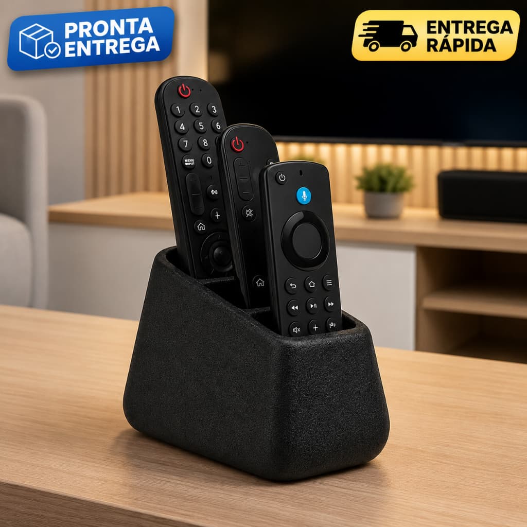 Porta Controle Remoto Suporte Organizador Decorativo para TV e Ar Condicionado Moderno Sala Quarto