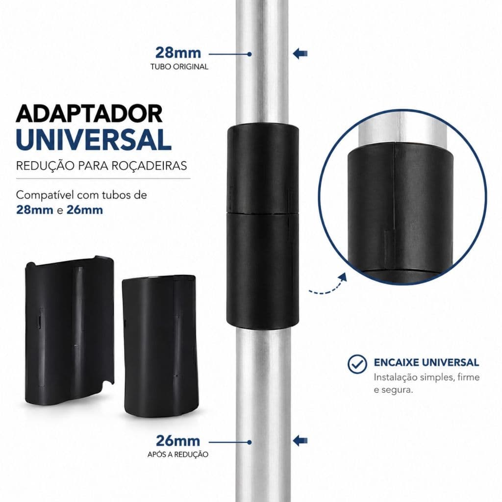 Adaptador Redutor Tubo Roçadeira Knakasaki 28mm Para 26mm Bucha Universal Enxada Rotativa Podador Mão De Café Motor 2t