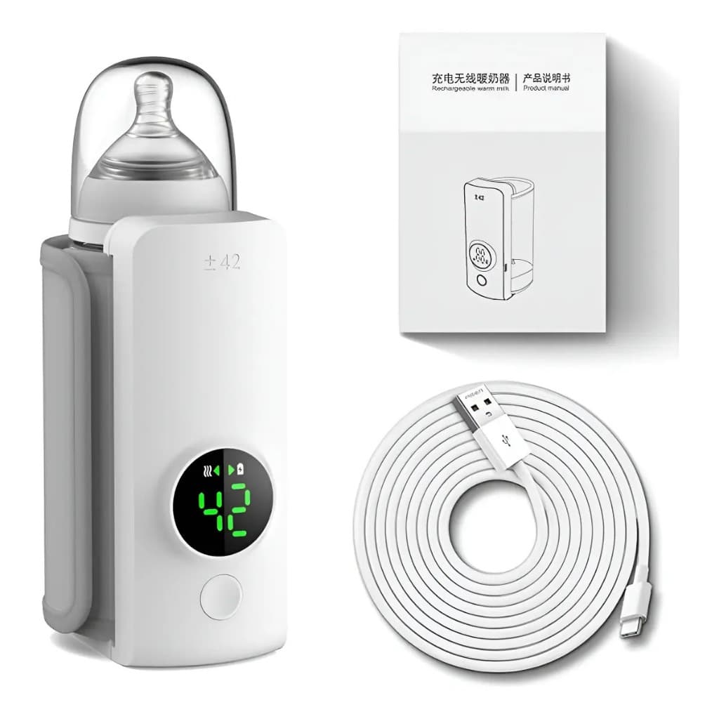 Aquecedor De Mamadeira Portátil Usb Sem Fio Recarregável Térmico