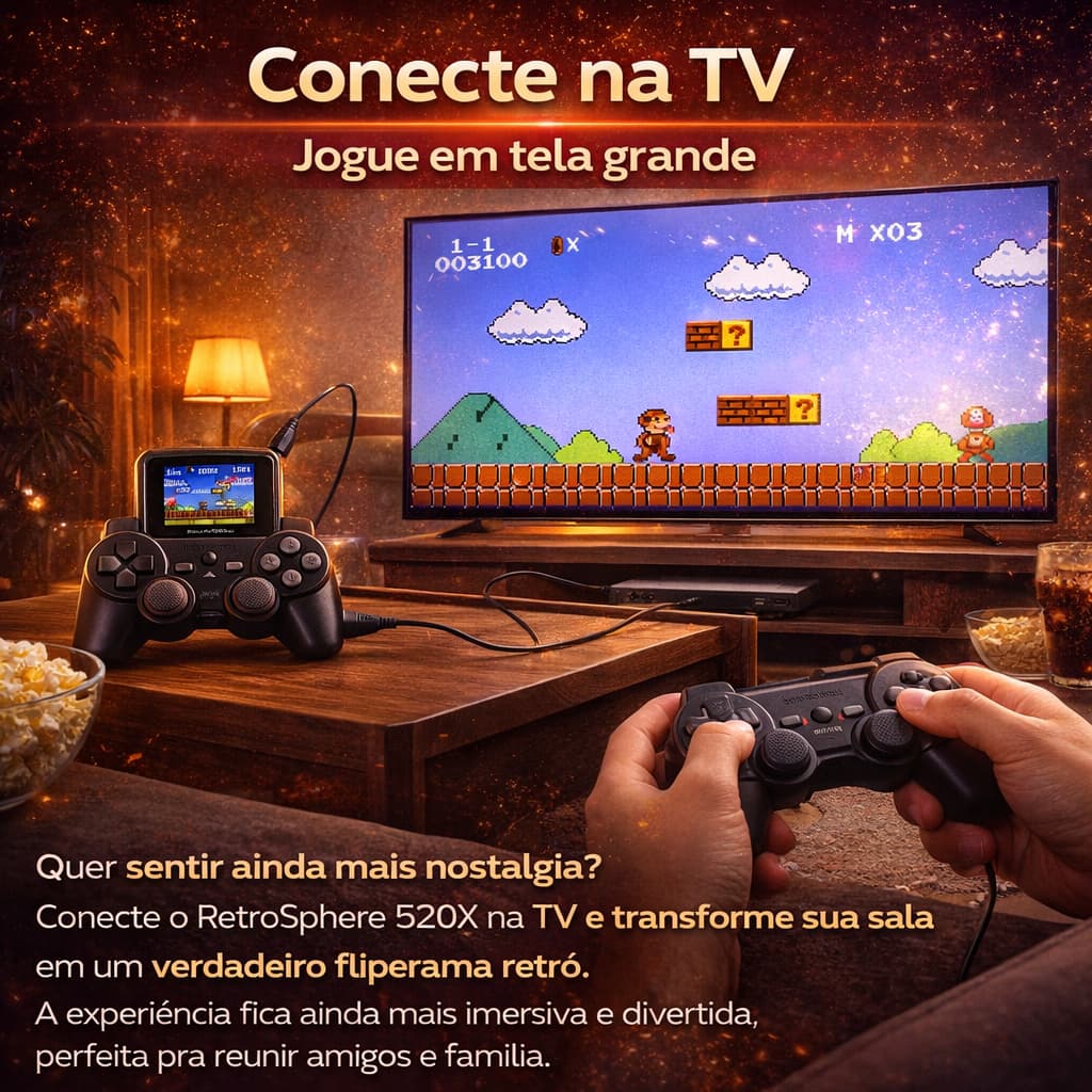 Console Portátil Game Stick S10 520 Jogos Clássicos Retrô Videogame Portátil Com Conexão TV