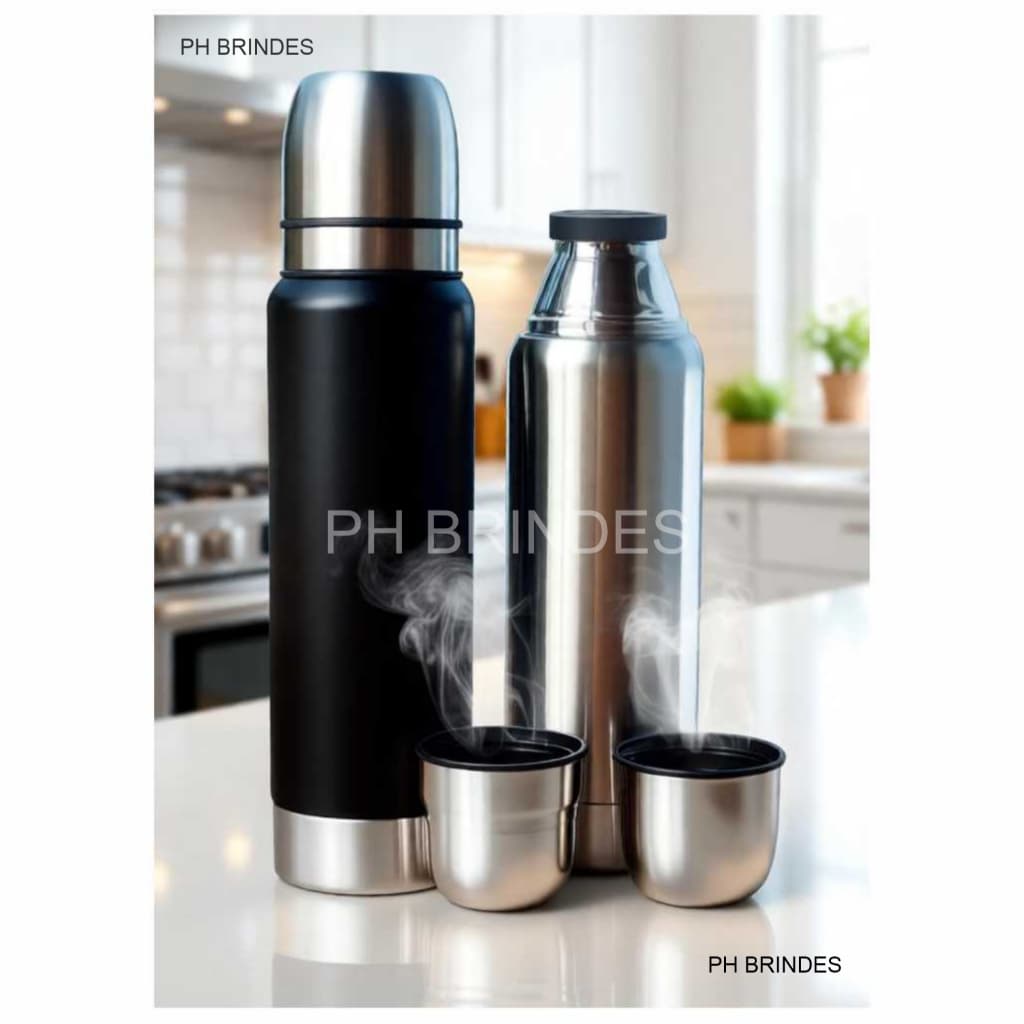 Garrafa de Café Longa Duração 12 horas Inox 1 Litro - Conserva quente/frio - camping /  Garrafa de Café Oferta