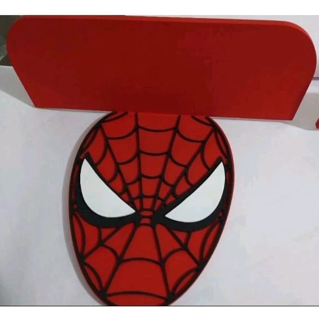 Prateleira Nicho Homem Aranha MDF Decoração Quarto Infantil Bebê Menino Expositor De Brinquedos Carrinhos E Livros Pared