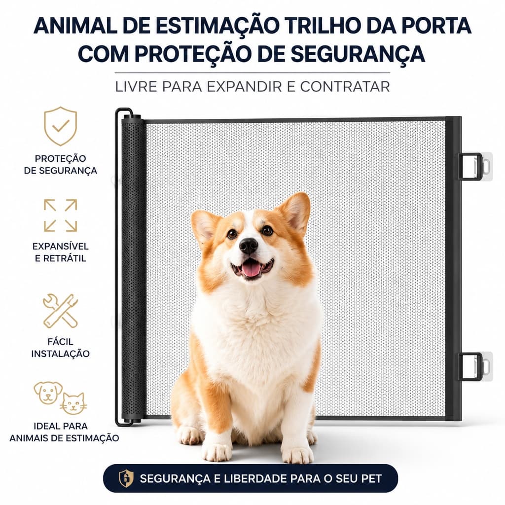 Tela de Proteção para Cachorro Cerca Segurança Malha Interior Casa Instalação Fácil Resistente