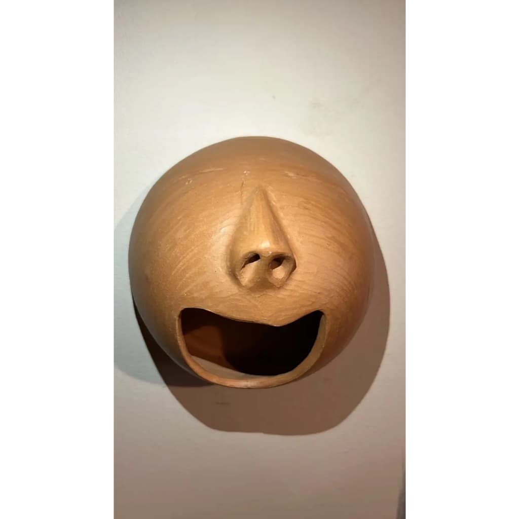 Escultura Bocejo Preguiçoso Redondo Natural Em Cerâmica Variados Artesanato Brasil