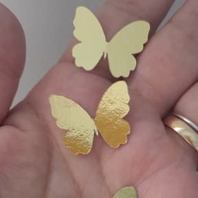 mini borboleta LUXO dourada /TAMANHO 2,5cm aplique papel lembrancinha delicada personalizado jardim encantado