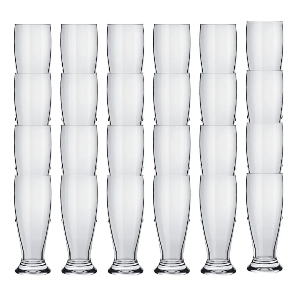Kit 24 Copos de Cerveja Vidro Nadir Munich Transparente 300ml