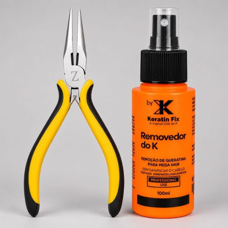 Kit Mega Hair Alicate E Removedor De Queratina K 100ml